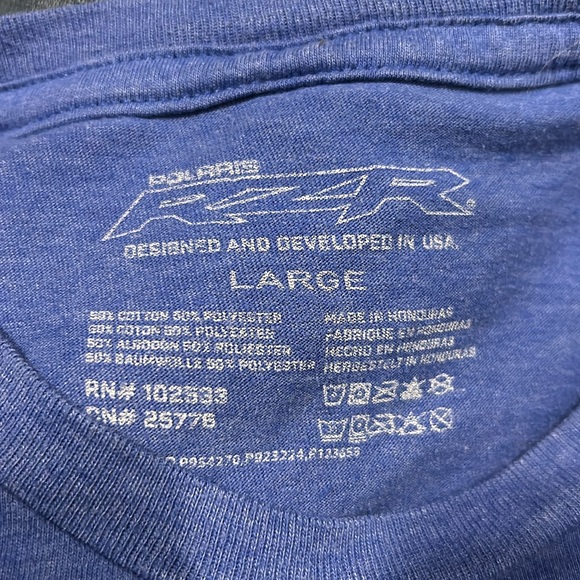 Polaris RZR Boys Blue SS Graphic T-Shirt Size Large - Picture 5 of 5